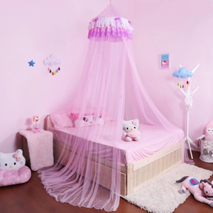 Beautiful 100% Nylon Mosquito Nets Decorate With Lace