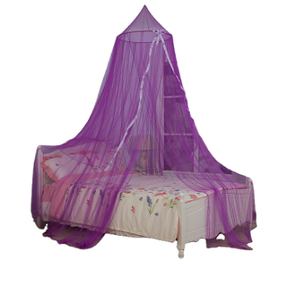 2020 Pretty Purple Elegant Silk Decoration Hanging Mosquito Net