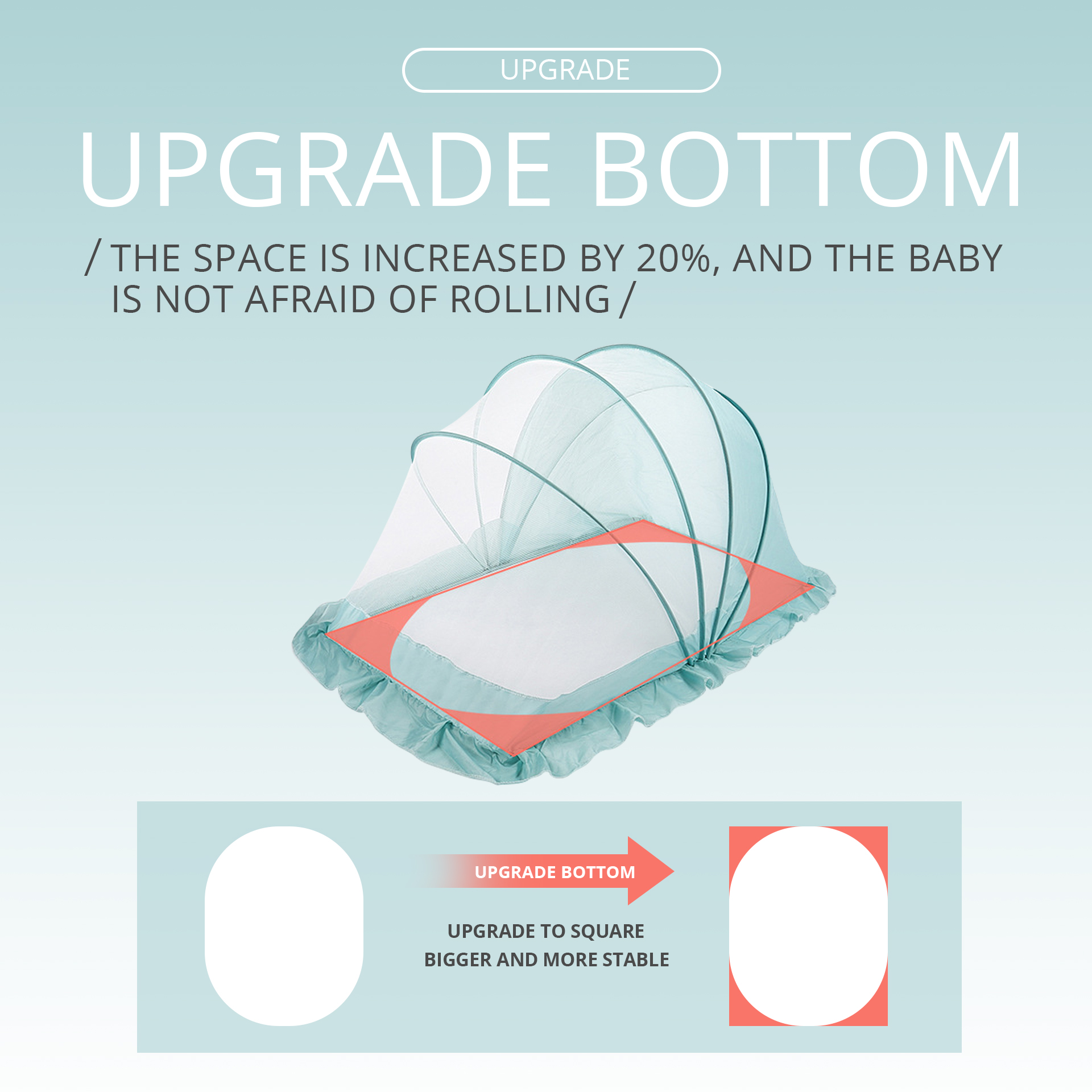 Infant Children's Foldable Installation-free Mosquito Net Ventilation And Ventilation Large Space Shading Belt Lace