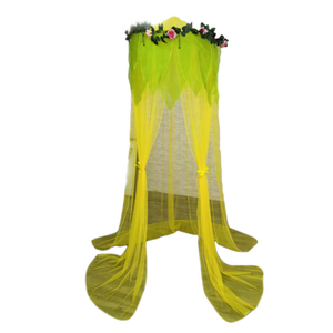 Popular Circular Green Mosquito Nets Flowers Decor Bed Canopy for Kids