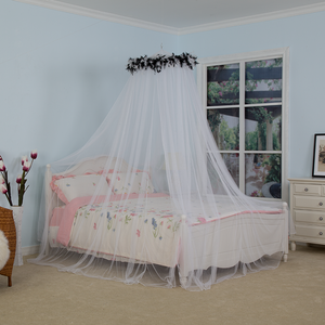 Luxury Home King Size Bed Mosquito Netting Round Top Fabric Mesh Double Bed