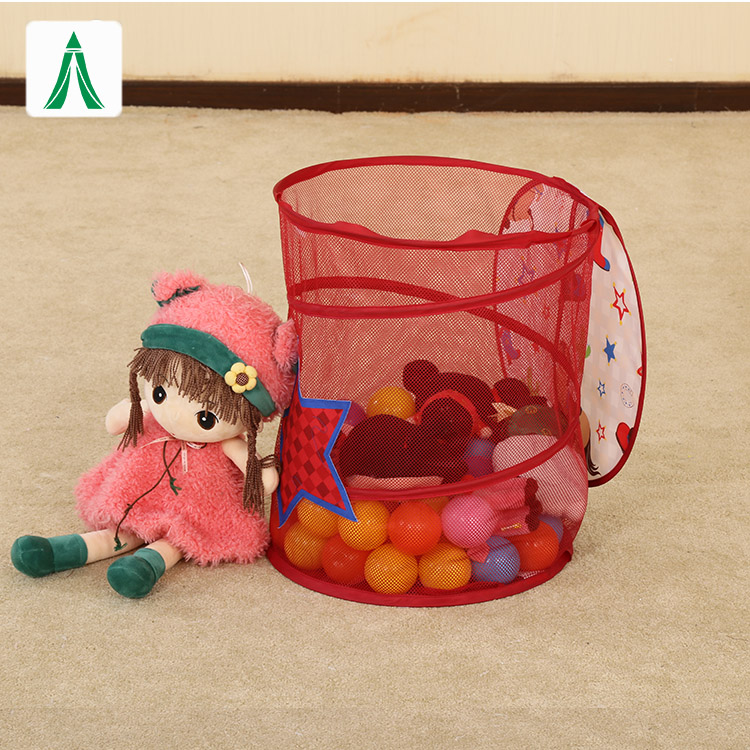 Cute Plush Toys Storage Laundry Basket Hamper for Children