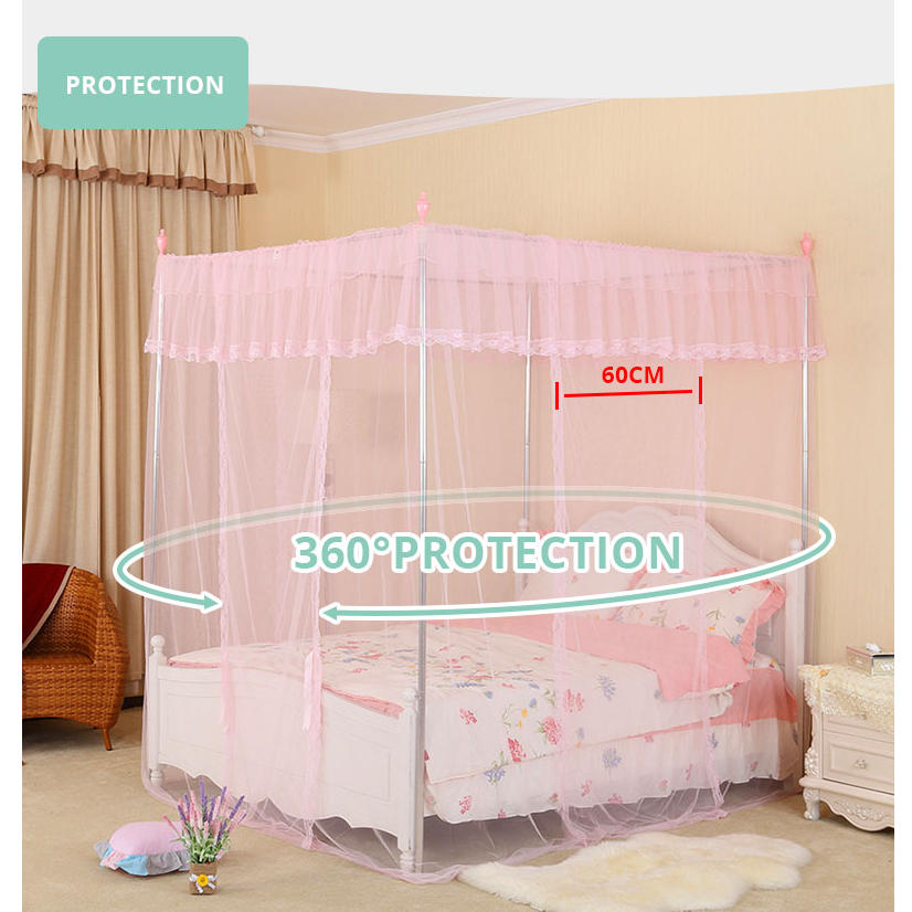 New Product Court Rectangular Polyester Treated Mosquito Nets Bed Canopy