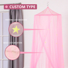 High Quality 100% Polyester Protective Net Mosquito Net for Children's Bed Glow Pink