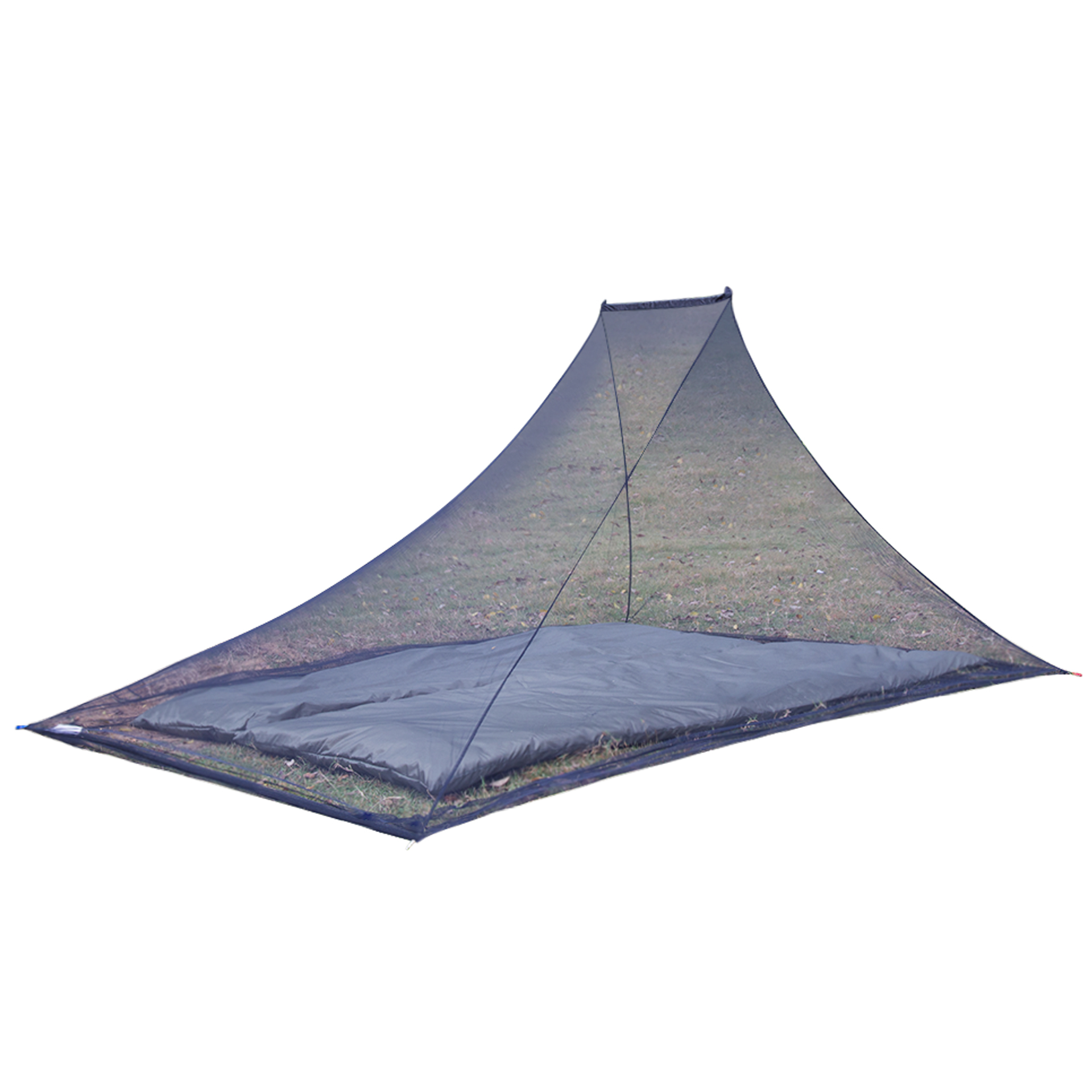 Outdoor trapezoidal mosquito net for double windproof and insect proof camping and hiking picnic