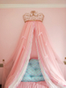 Crown Bed Curtain Princess Nordic Retro Double Tassel European Decorative Bedside Background Mosquito Net