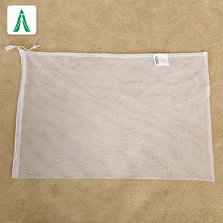 Protect Cloth Wash Laundry Bag Mesh Black Drawstring Bag