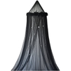 Princess Girls Hanging Mosquito Net Star Decor Bed Canopy with Feather