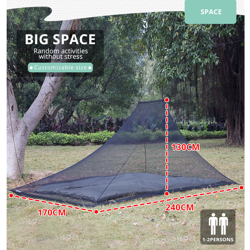 Ultra-light Portable Outdoor Camping Tnet Mosquito Net Rest Travel Picnic On Foot Mosquito And Insect Repellent