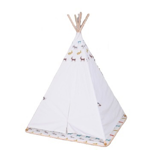 Kids Play Tent Children Play Tent 100% Cotton Four Wooden Poles