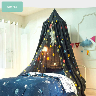 Universe Planet Dreamy Hanging Bed Canopy Children's Bed Mosquito Net Reading Corner Mosquito Net Star Light String Ventilation