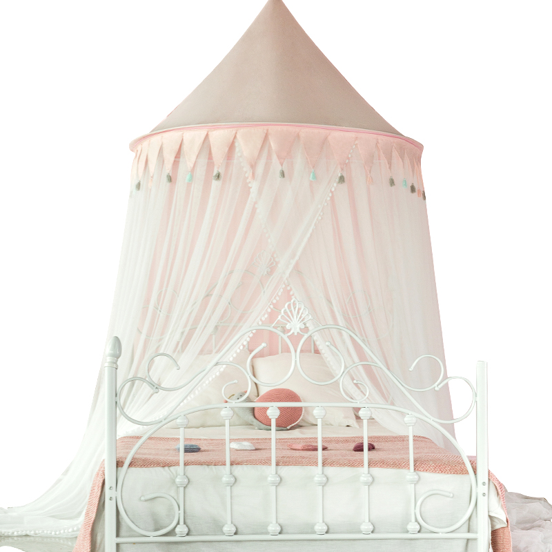 Princess Wind Ins Dome Hanging Pop Up Foldable Pink Children's Mosquito Net