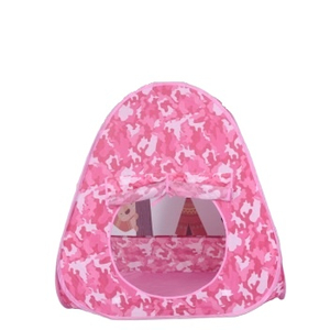 Pink Camouflage Pop Up Play Tent Collapsible Indoor Outdoor Army Playhouse for Kids