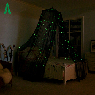 Beautiful Star Luminous Dome Bed Canopy Netting Princess Mosquito Net