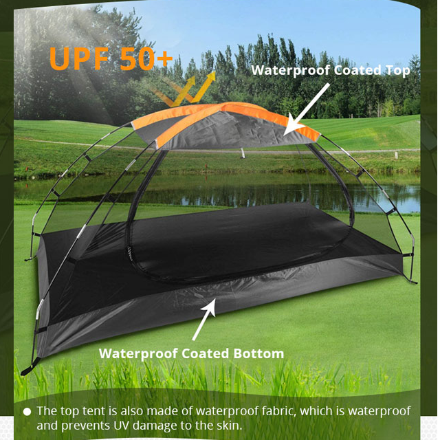 Outdoor Simple Construction of Single Tent Mosquito Net Portable Lightweight Waterproof Insect-proof Breathable Hiking Camping